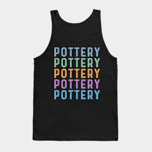 Pottery Lover Vintage Assistant Women Retro Pottery Teacher Tank Top